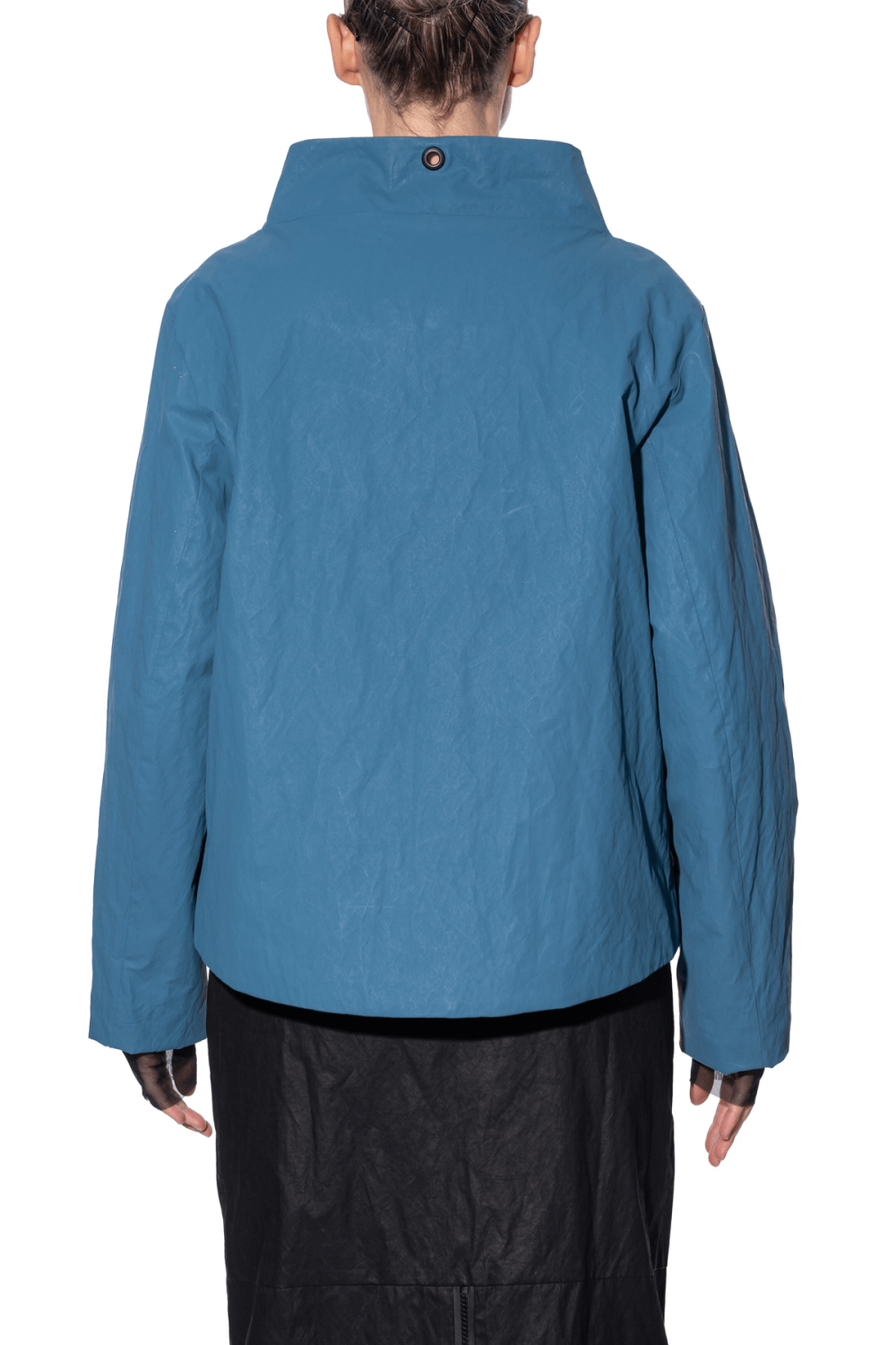 ART 070503252 Short Jacket with Stand Collar and Mesh Cuffs - Image 2